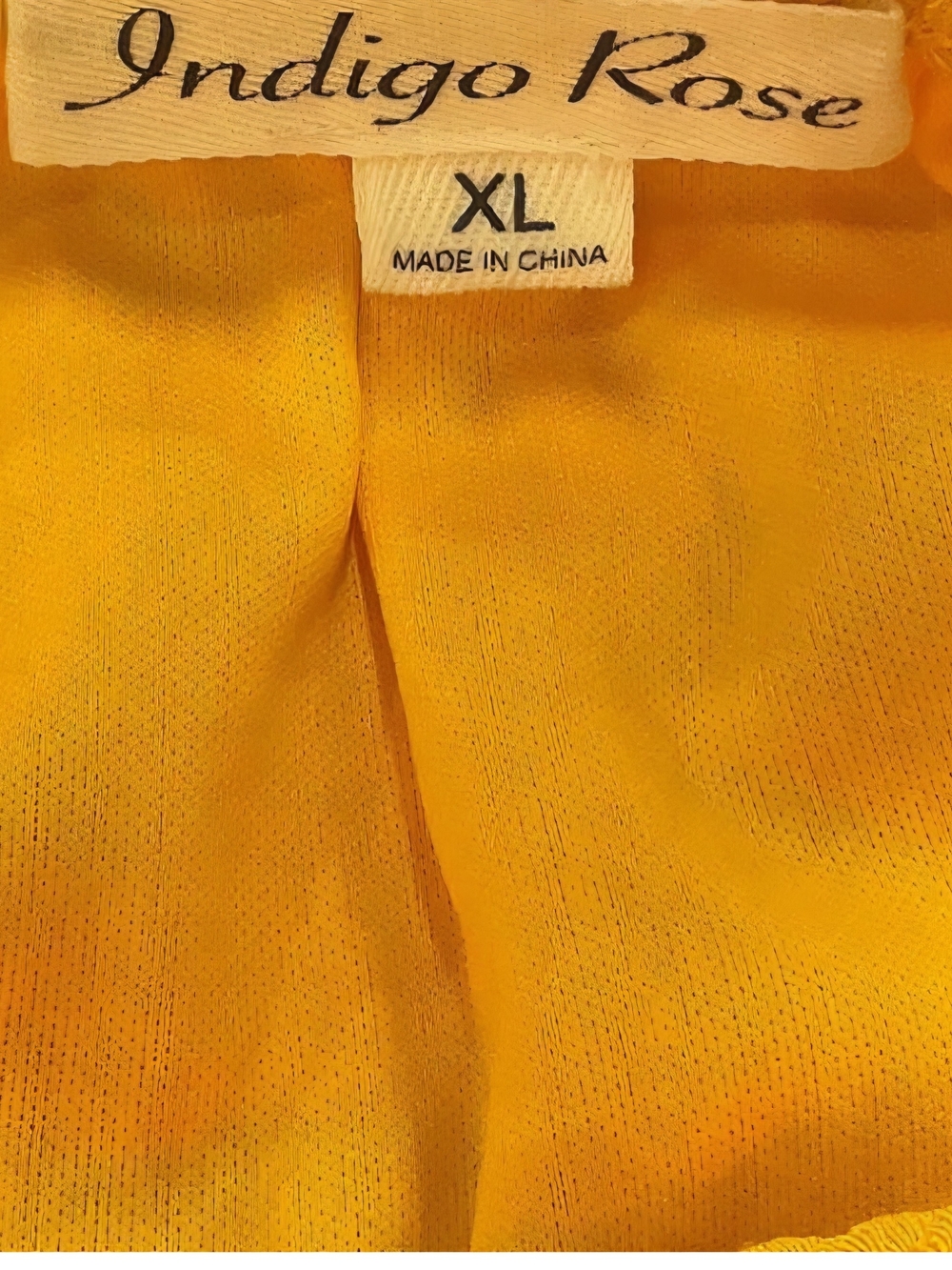 Women’s Mustard Yellow Peasant Shift Dress - Picture 3 of 3